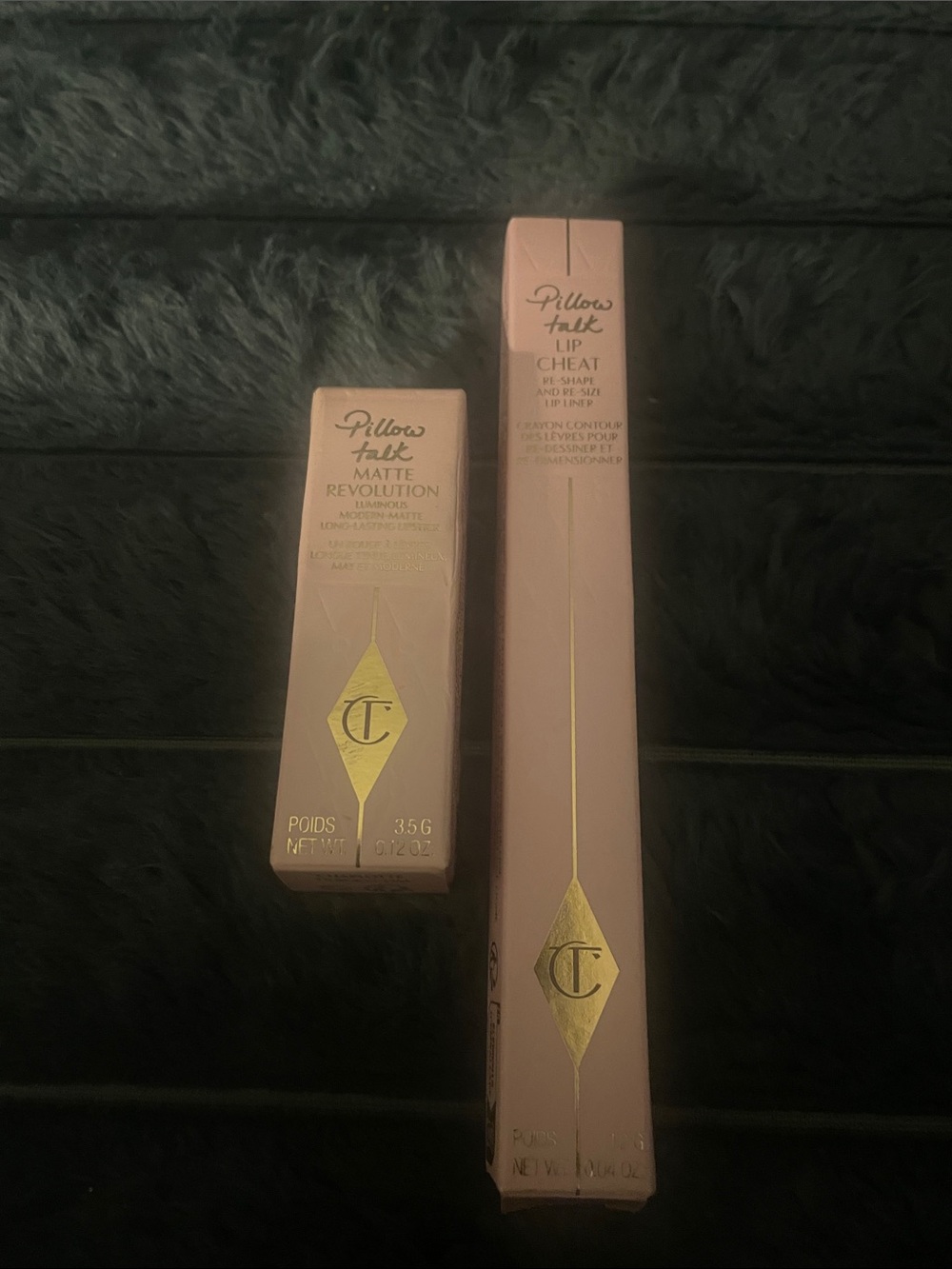 Charlotte Tilbury Pillow Talk Lipstick Medium & Liner in fair , full size NWT